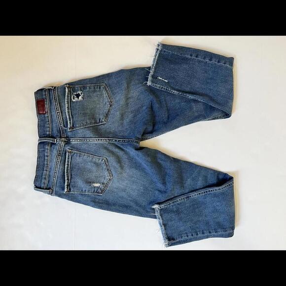 Whetherly Pierce High Waisted Distressed Straight Leg Jean Size 25 - Picture 2 of 7